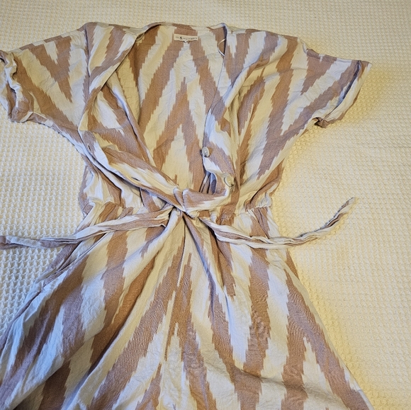 LOU & Grey for Loft Ikat Tie Front Romper Sz M - Picture 5 of 8